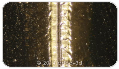 panfocal mode edge 3d microscope gold plate