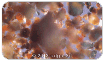 Sliding Sands under the edge 3D microscope